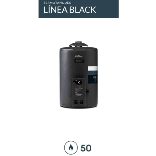 Termotanque a Gas Señorial Black 2.0 50L MG TSBG-50