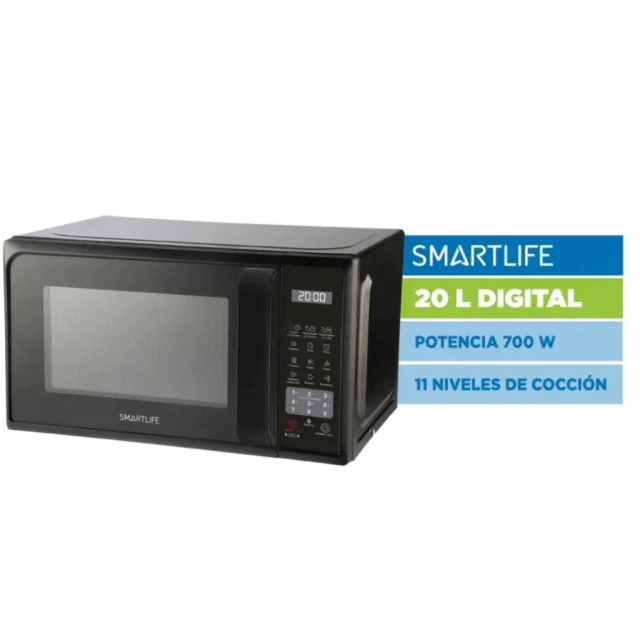 Microondas Smartlife Digital Negro SL-MWO20MDB