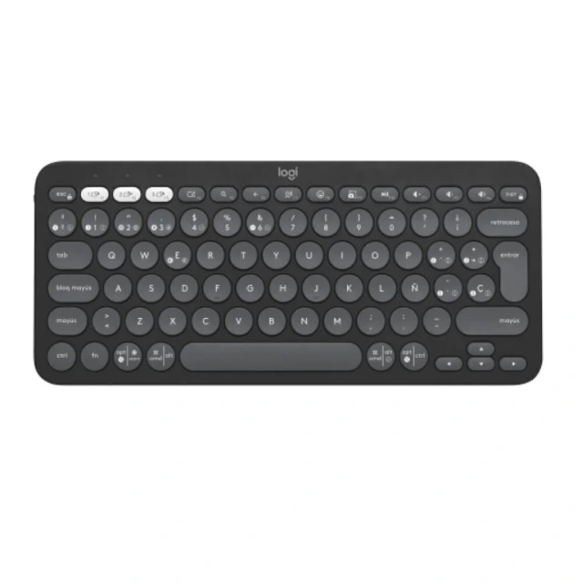 Teclado Logitech Bluetooh Multi Dispositivo Pebble Keys 2 K380s Negro