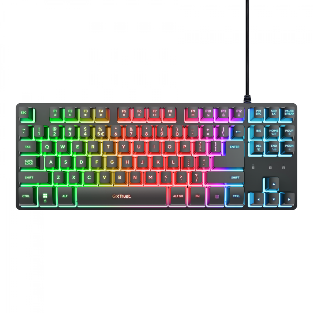 Teclado Gamer Trust GXT 833 Thado TKL con Iluminación RGB