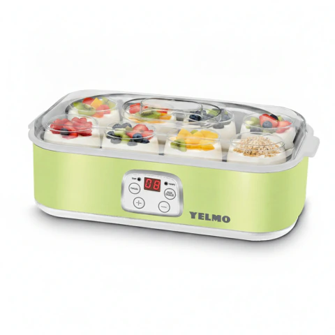 Yogurtera Yelmo YG-1708 1.4 Lts 8 Frascos de Vidrio 180 ml