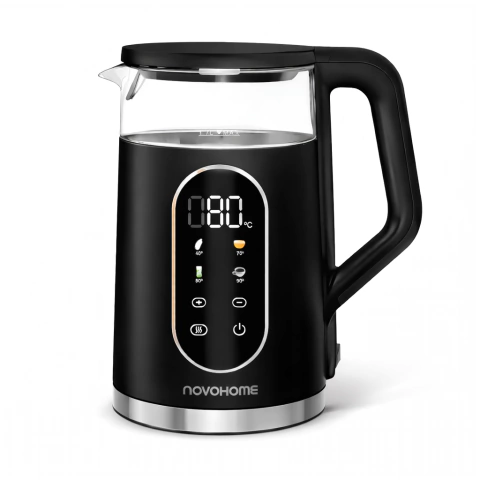 Pava Eléctrica 1.7 Lts Novohome Acero Inox. Digital Touch