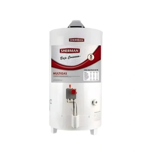 Termotanque Multigas Sherman Gas Tpgp50 Blanco 50l Blanco