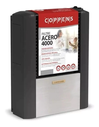 Calefactor Coppens Peltre Acero 4000 Cal Tb Salida Derecha Tiza
