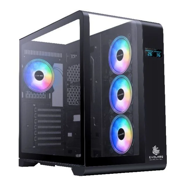 Gabinete Evolabs Synergy Black ARGB (VGA 41Cm Wc360)