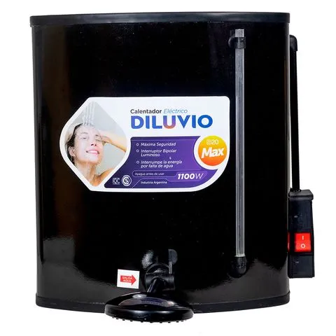 Calefón Enlozado Diluvio D20 Max Black G 20L 35x30x26,5 cm