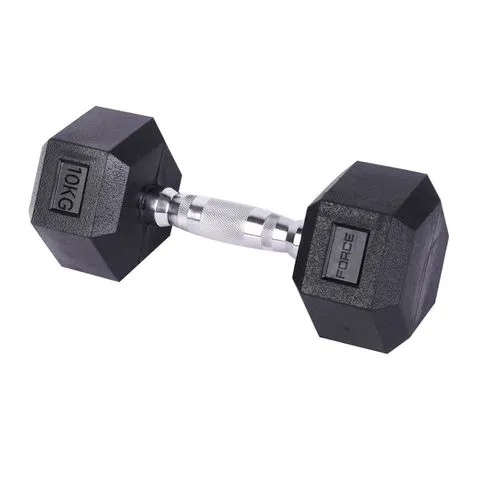 Mancuerna Hexagonal Force By Gadnic 10 kg Agarre Ergonómico