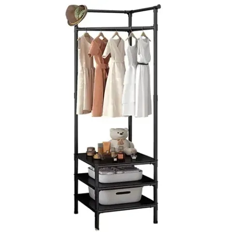 Mueble Esquinero Organizador Con Estantes Zapatero y Perchero -Gadnic SHRACK59