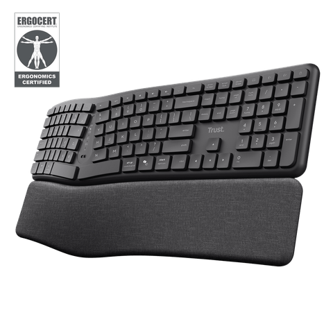 Teclado Ergonomico inalambrico Trust Keyra