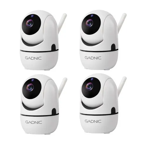 Kit x4 Cámaras de Seguridad Gadnic SX9 IP Motorizada WiFi P2P Full Hd Visión Nocturna