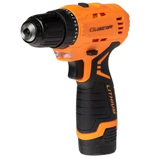 TALADRO ATORNILLADOR INALÁMBRICO-LUSQTOFF 12V CON KIT Y MALETÍN