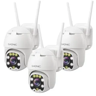 Camaras De Seguridad Gadnic DM300W x3 IP WIFI Para Exteriores 1080P Visión Nocturna