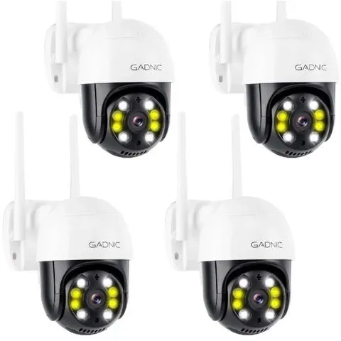 Kit Cámara de Seguridad Gadnic P245F22 Domo 3MP IP66 Bluetooth Wifi Visión Nocturna x4