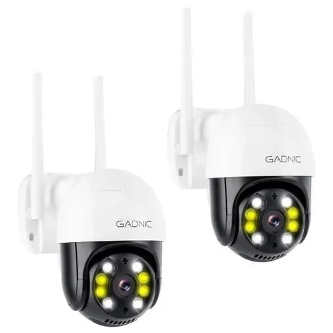 Kit Cámara de Seguridad Gadnic P245F22 Domo 3MP IP66 Bluetooth Wifi Visión Nocturna x2
