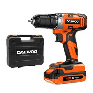 Taladro Inalámbrico Daewoo 20v 10mm DACD3820 c/ Maletín + Accesorios