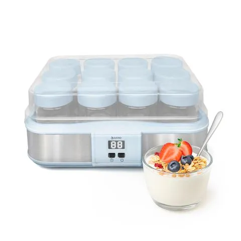 Yogurtera Digital Suono 12 Vasos Pantalla LCD Temporizador