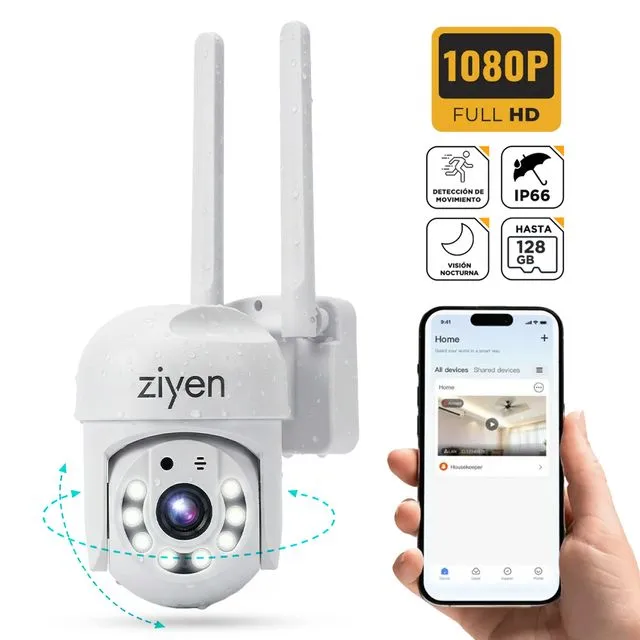Cámara de Seguridad IP Ziyen ZX39 WiFi Exterior 2MP PTZ