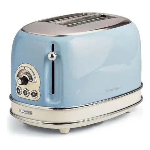 Tostadora Vintage Ariete 2 Panes 6 Niveles Celeste 155 Azul Bebé