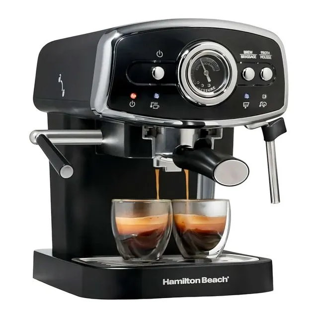 Cafetera Retro Espresso Hamilton Beach 40730AR 15 bar Espumador