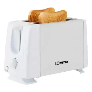 Tostadoras Electricas 2 Panes Vitta 6 Niveles 800w Blanca Blanco