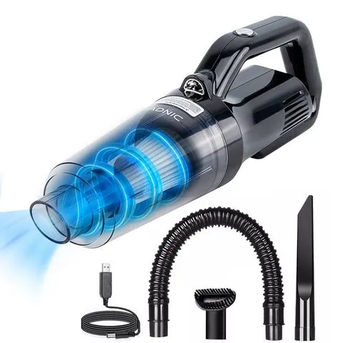 Aspiradora De Mano Gadnic 120W 9000Pa Inalámbrica Batería 2000mAh Filtro HEPA Carga USB Bajo Ruido Auto Hogar