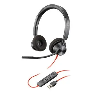 Auriculares USB-A Poly Blackwire 3320 con certificación de Microsoft Teams
