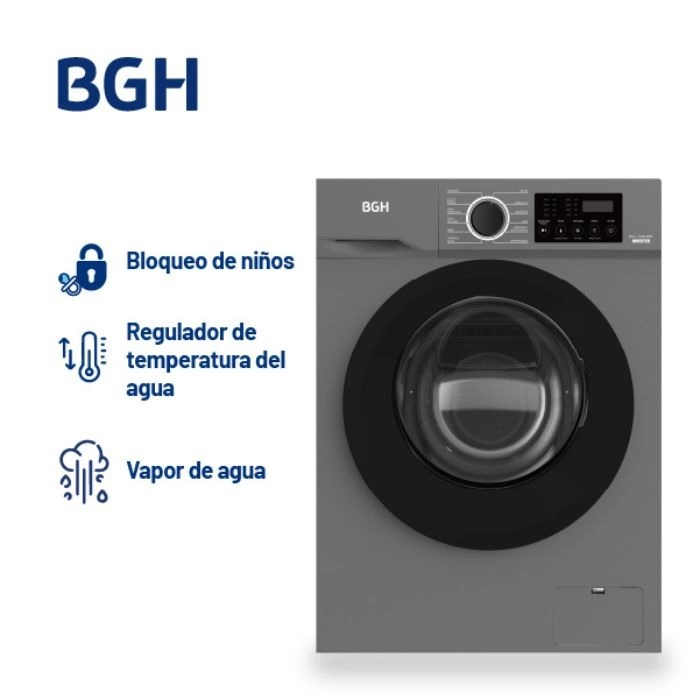 Lavarropas Automático BGH BWFE06S24A 6Kg 1000Rpm Silver