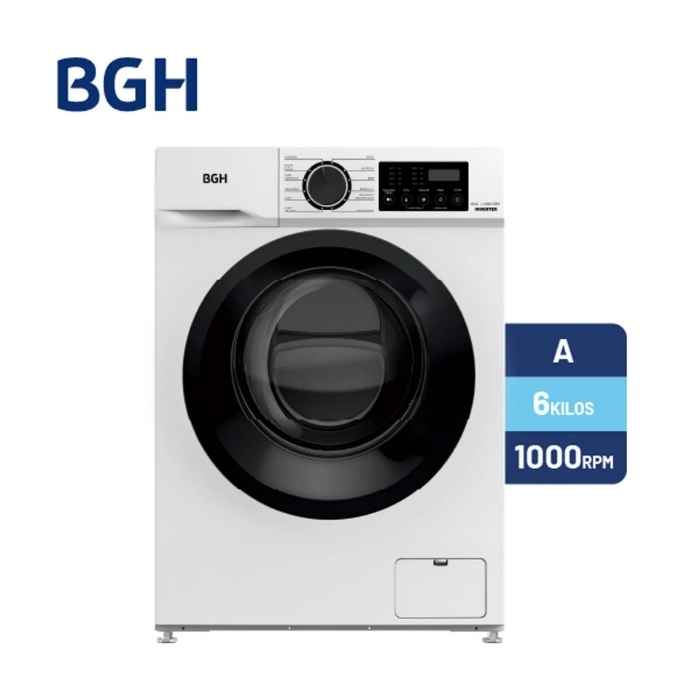 Lavarropas Automático BGH BWFE06W24AR Inverter 6Kg 1000Rpm Blanco