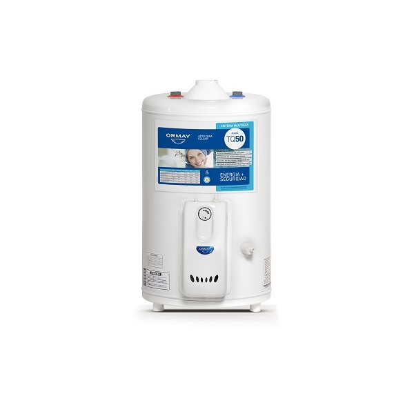Termotanque a gas ORMAY TQ50 50lts C.Superior p/colgar/apoyar