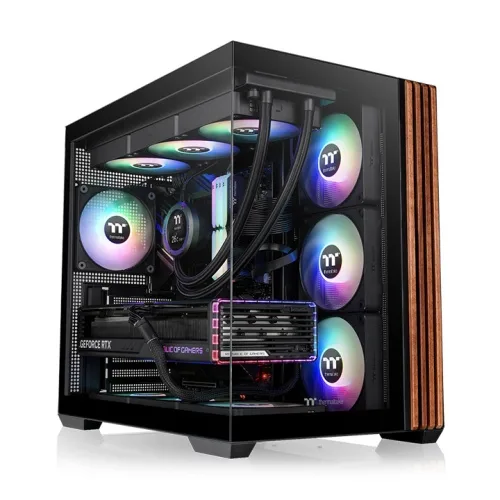 Gabinete Gamer Thermaltake View 380 WS X3 Fan ARGB Black CA-1Z2-00M1WN-WS