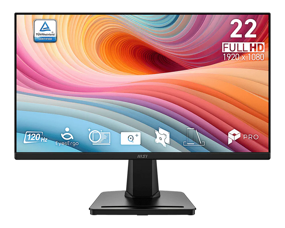 Monitor LED VA 22" MSI Pro MP225 E12VL 120Hz FHD 1Ms - HDMI/VGA - Adaptative-Sync