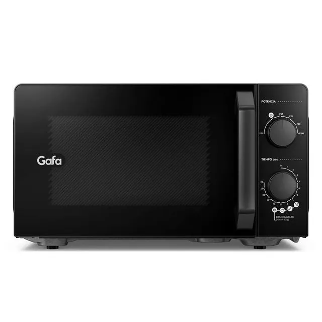 Microondas Gafa 20 lt Negro 6 niveles de potencia y Limpia Fácil MG20AB