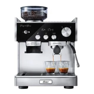 Cafetera express Oster BVSTEM7400-054 con molinillo y espumador