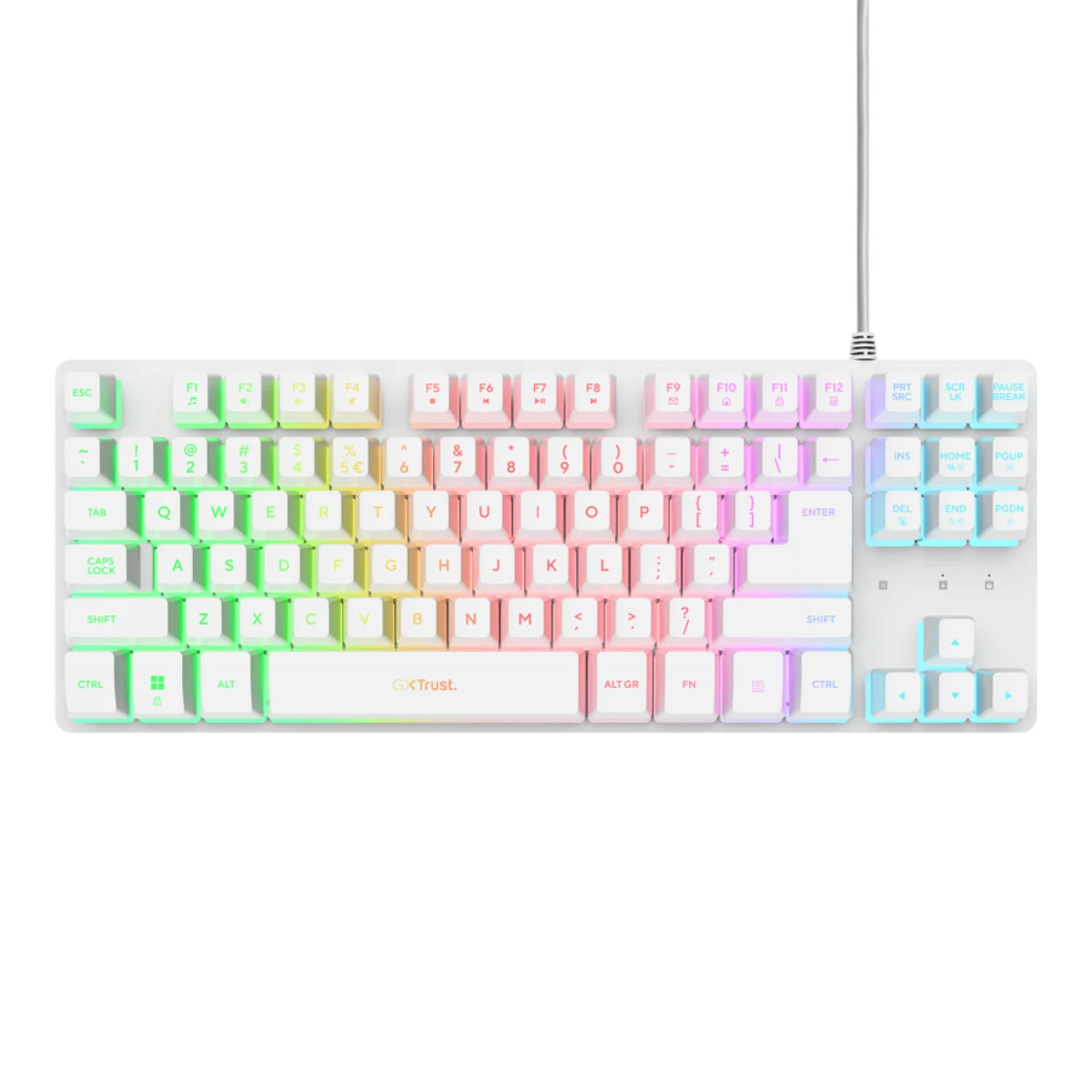 Teclado Trust Thado GXT833W TKL Español Blanco