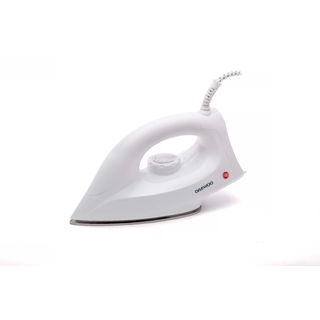 Plancha Seca Daewoo DI231 1000W Suela Antiadherente Blanca