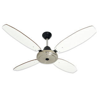 Ventilador Techo Abon Garden VA446MB Acero Madera Blanca