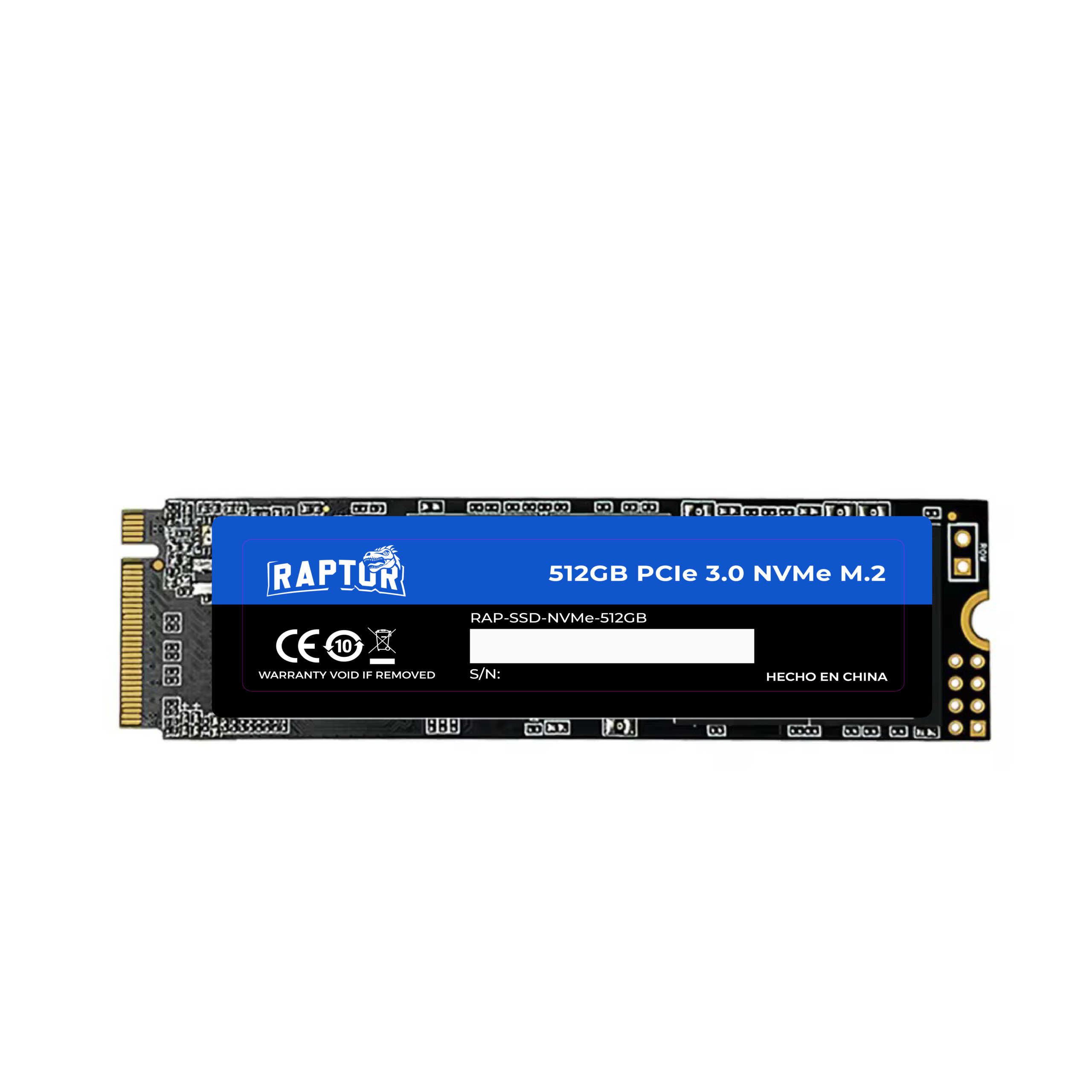 Disco SSD M.2 Raptor 512Gb Legacy NVMe PCIe 3.0 (5385)