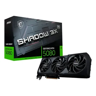Placa De Video MSI GeForce RTX 5080 16GB GDDR7 Shadow 3X OC