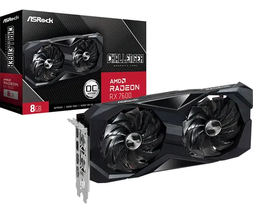 Placa de Video Asrock Radeon RX 7600 8GB GDDR6 Challenger OC