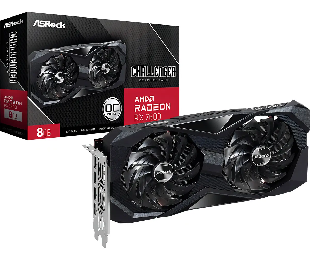 Placa de Video Asrock Radeon RX 7600 8GB GDDR6 Challenger OC