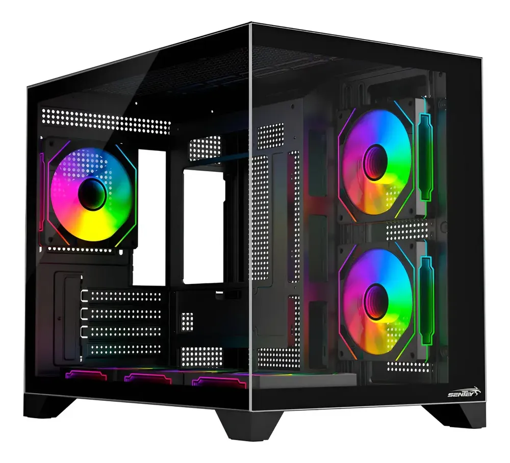 Gabinete Sentey A20 PRO Black 6x120mm Pwm ARGB Fan Vidrio Templado