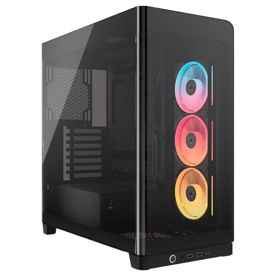 GABINETE CORSAIR FRAME 4500X LX R RGB MID-TOWER TG BLACK