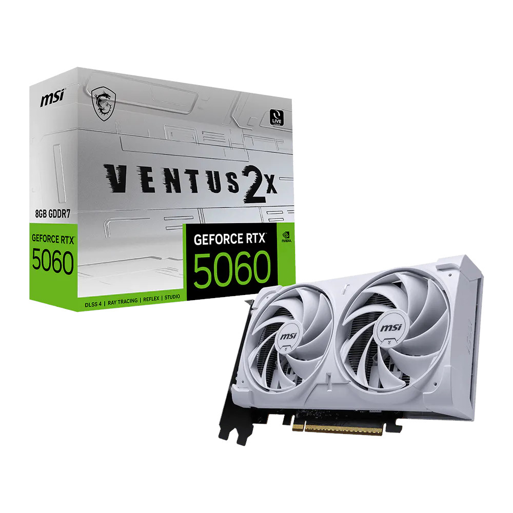 VIDEO GEFORCE RTX 5060 8GB MSI VENTUS OC WHITE