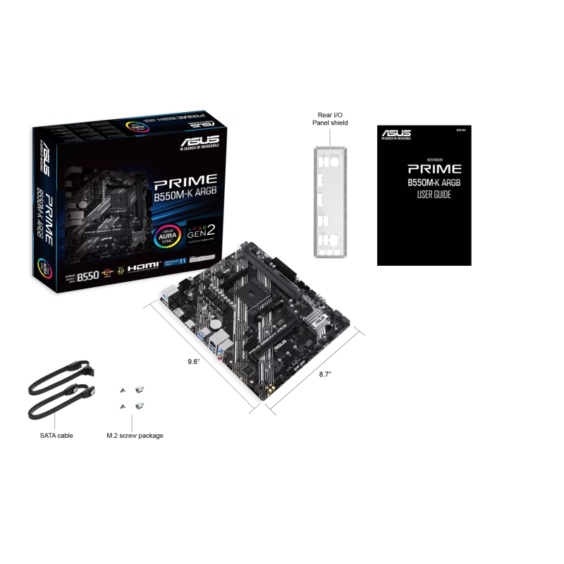 MOTHER ASUS PRIME B550M-K ARGB DDR4 AM4