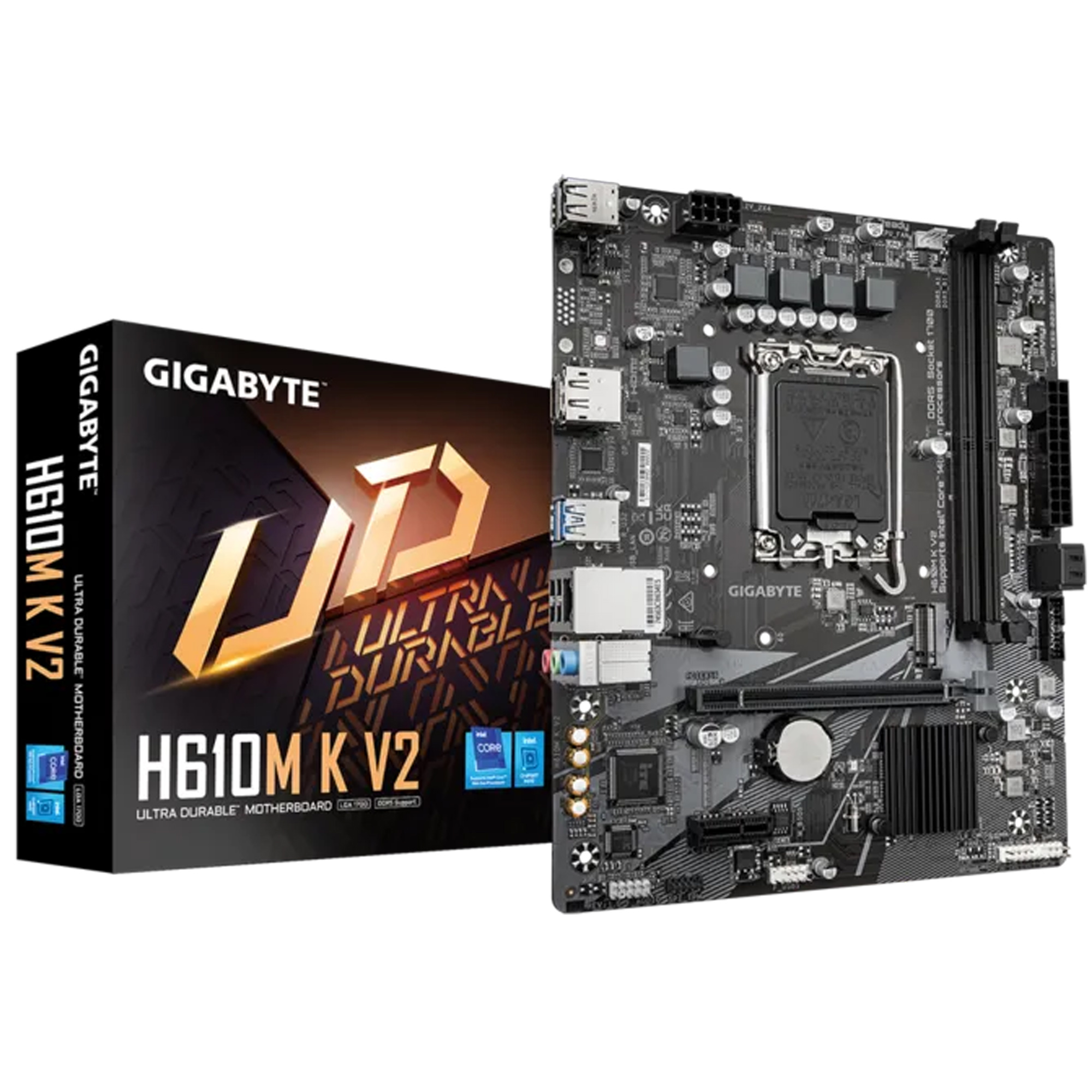 Motherboard Gigabyte H610 DDR5 LGA1700 para Intel 12 13 y 14 Gen