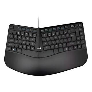 Teclado Ergonomico Genius Oficina Kb-70 Usb Pcreg Negro Español Latinoamericano