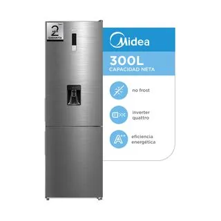 Heladera No Frost Midea Inverter 300 Lts MDRB424FGE46A-W Gris