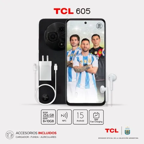 Celular Tcl 605 Rv 4/128gb 6.67'' Nfc