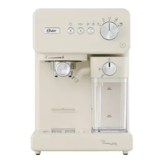 Oster Cafetera Automática de Espresso, PrimaLatte, Color Crema, BVSTEM6604W