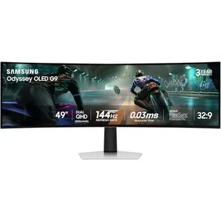 Monitor Gamer Samsung Odyssey OLED G9 LS49DG910SNXZA Curvo 49 Pulgadas Dual QHD 144Hz 0.03ms